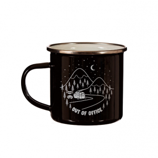 Enamel Black Mug - Out Of Office 