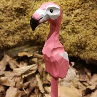 Wooden pencil flamingo