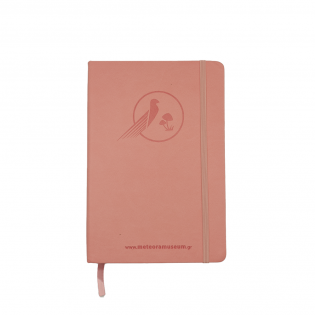 Notebook with Museum's logo in pink