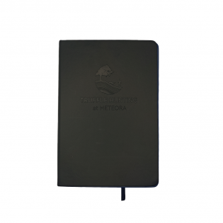 Notebook with Truffle hunting's logo in black color